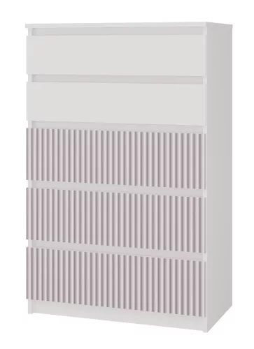 MIX M5 ARTEO komód 109, 70x109.5x40 cm, fehér-rózsaszín