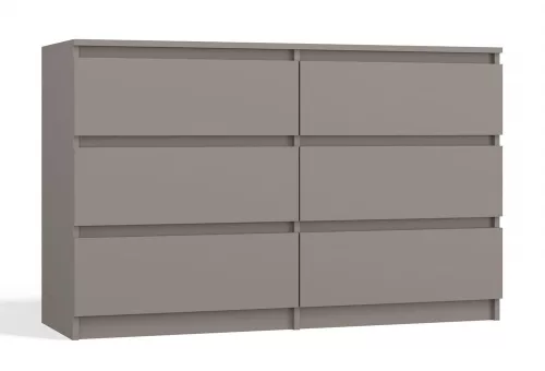 M6 120 fiókos szekrény, 120x75x30 cm, agyag színű