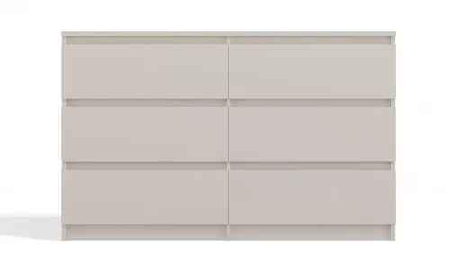 M6 120 fiókos szekrény, 120x75x30 cm, kasmír