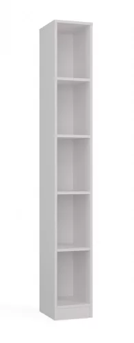R25 polcos szekrény, könyvtartó, 25x182x30 cm, fehér