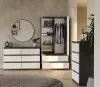 M6 120 fiókos szekrény, 120x75x30 cm, antracit-fehér