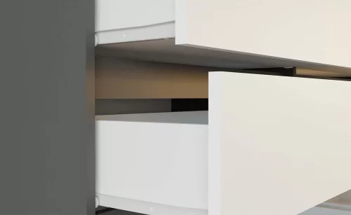 M6 120 fiókos szekrény, 120x75x30 cm, antracit-fehér