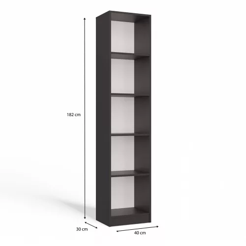 R40 polcos szekrény, 40x182x30 cm, antracit