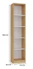 R40 polcos szekrény, 40x182x30 cm, tölgy-fehér