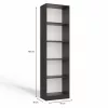 R50 polcos szekrény, 50x182x30 cm, antracit