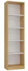 R50 polcos szekrény, 50x182x30 cm, tölgy-fehér