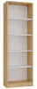 R60 polcos szekrény, 60x182x30 cm, tölgy-fehér