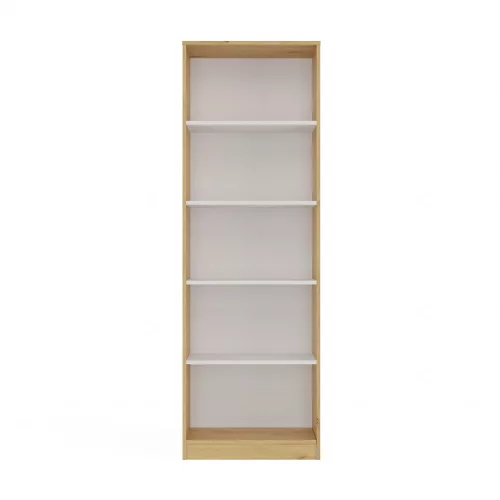 R60 polcos szekrény, 60x182x30 cm, tölgy-fehér