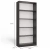 R80 polcos szekrény, 80x182x30 cm, antracit
