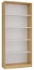 R80 polcos szekrény, 80x182x30 cm, tölgy-fehér
