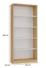 R80 polcos szekrény, 80x182x30 cm, tölgy-fehér