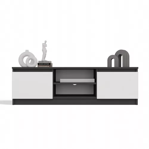 RTV120 TV szekrény, 120x36x40 cm, antracit-fehér