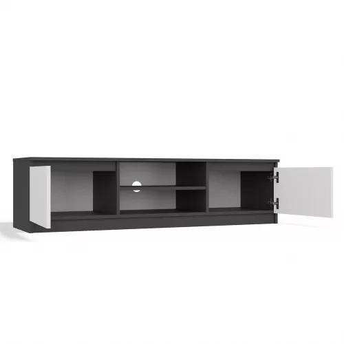RTV140 TV szekrény, 140x36x40 cm, antracit-fehér