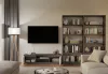RTV140 TV szekrény, 140x36x40 cm, antracit-fehér