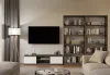 RTV140 TV szekrény, 140x36x40 cm, antracit-fehér
