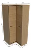 Mediolan M-14 gardróbszekrény, hikora fa