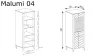 Malumi MM-4 vitrin, fekete